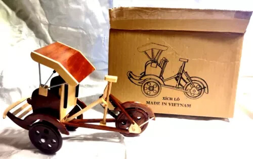Wooden pedal cart rickshaw - pedal,
