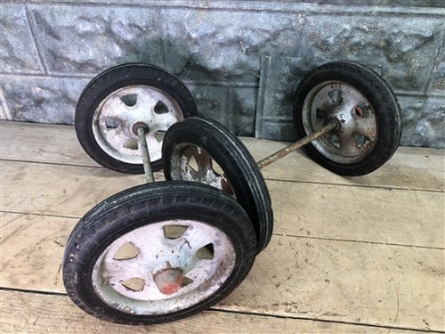 Vintage metal baby buggy - metal,