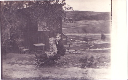 Boys riding pedal - -, 1910